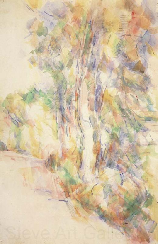 Paul Cezanne Road with trees on a slope Spain oil painting art